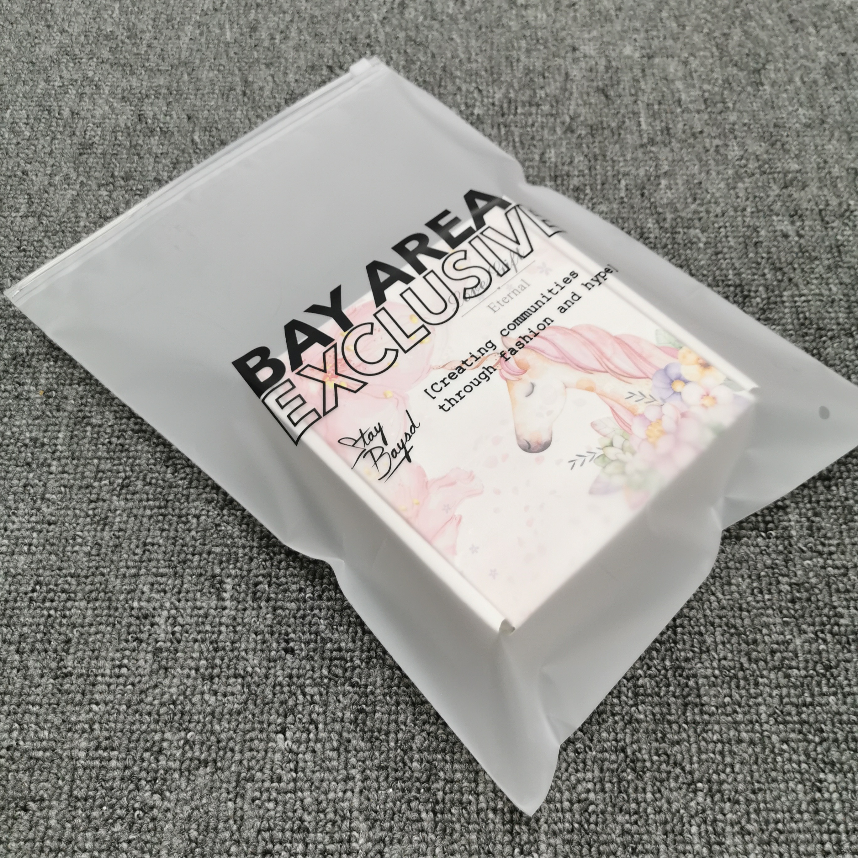 Cheap Frosted zipper bag Custom printed packaging bags