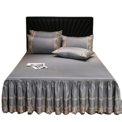 High Quality Cotton Bed Skirts Modern Bed Skirt Cover Set Bedding