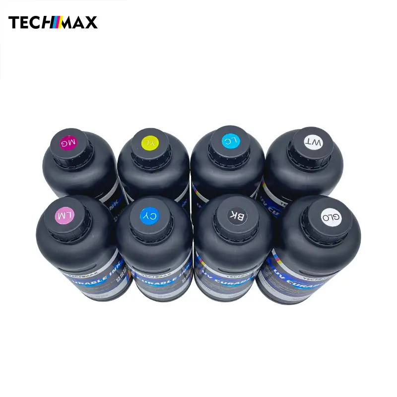TECHMAX 1KG Soft/Hard/Neutral UV Ink For Epson I3200 UV Inkjet Printer