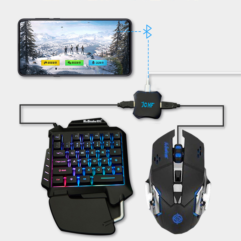 G92 Горячая продажа Одиночная мини Механическая игровая светодиодная клавиатура мышь конвертер игровая ручка для адаптера для сотового телефона