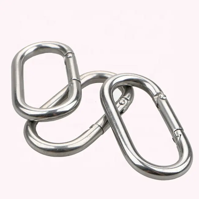 Good Quality Stainless steel 304 316 Oval Shape Carabiner 50mm