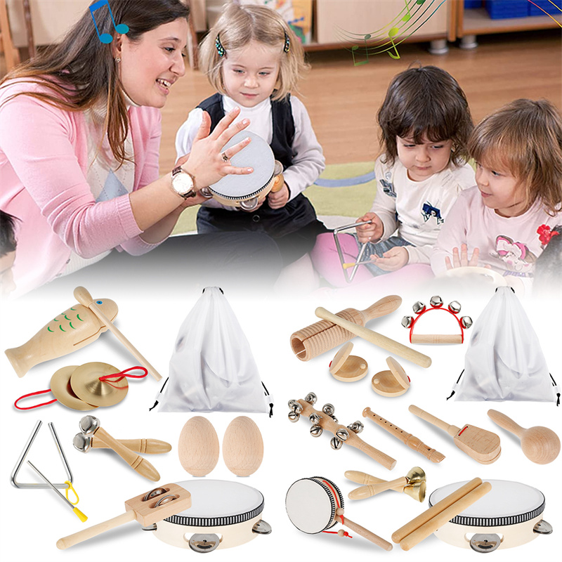 Пользовательский логотип Orff Castanet песочный Молот Тамбурин детский сад Orff перкуссионный инструмент музыкальный