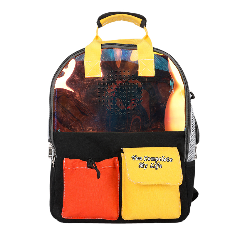 Hello Selected drop shipping Cat bag go out portable large capacity summer canvas cat dog go out pet backpack Pet Carriers