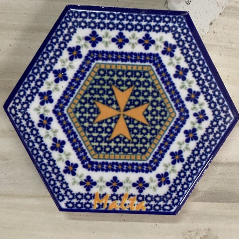 hexagon ceramic fridge magnet grazed heat transfer sublimation tiles