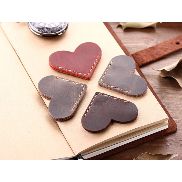 Premium Handmade Leather Bookmark Custom Crazy Horse Leather Bookmark for Book Lovers