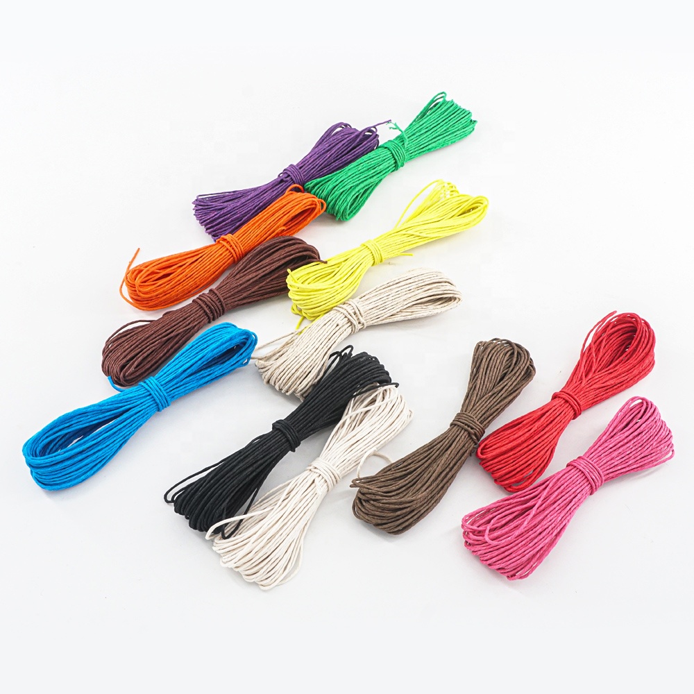 Natural 1mm Hemp Cord 12 Types Colors Decorative Craft Waxed Sisal Jute Rope Twine Macrame Cord