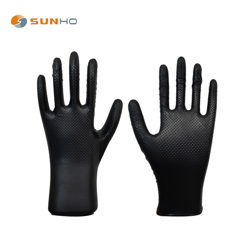 Black nitrile gloves13 mil thickening Black powder free nitrile synthetic gloves Screen ppe gloves touch gloves