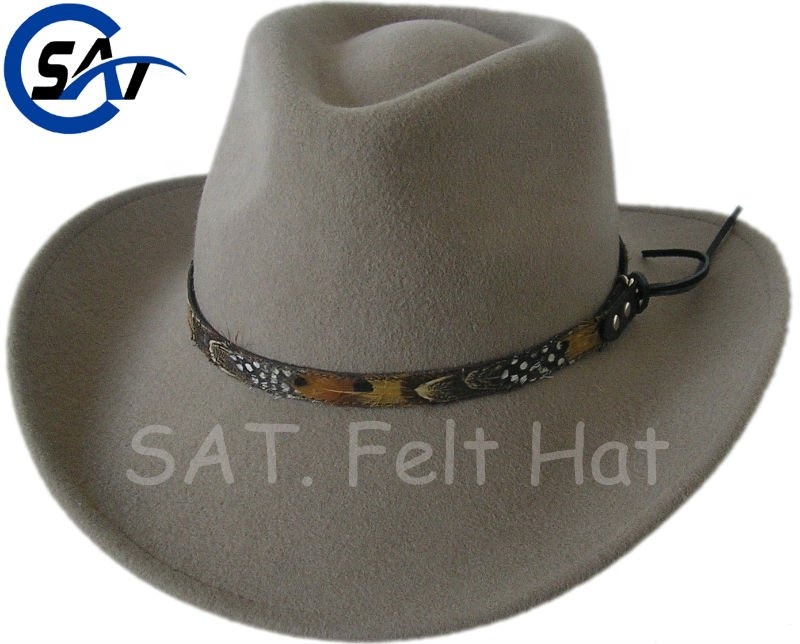 Мужская мода 100% австралийской шерсти чувствовал Old West Западной hat