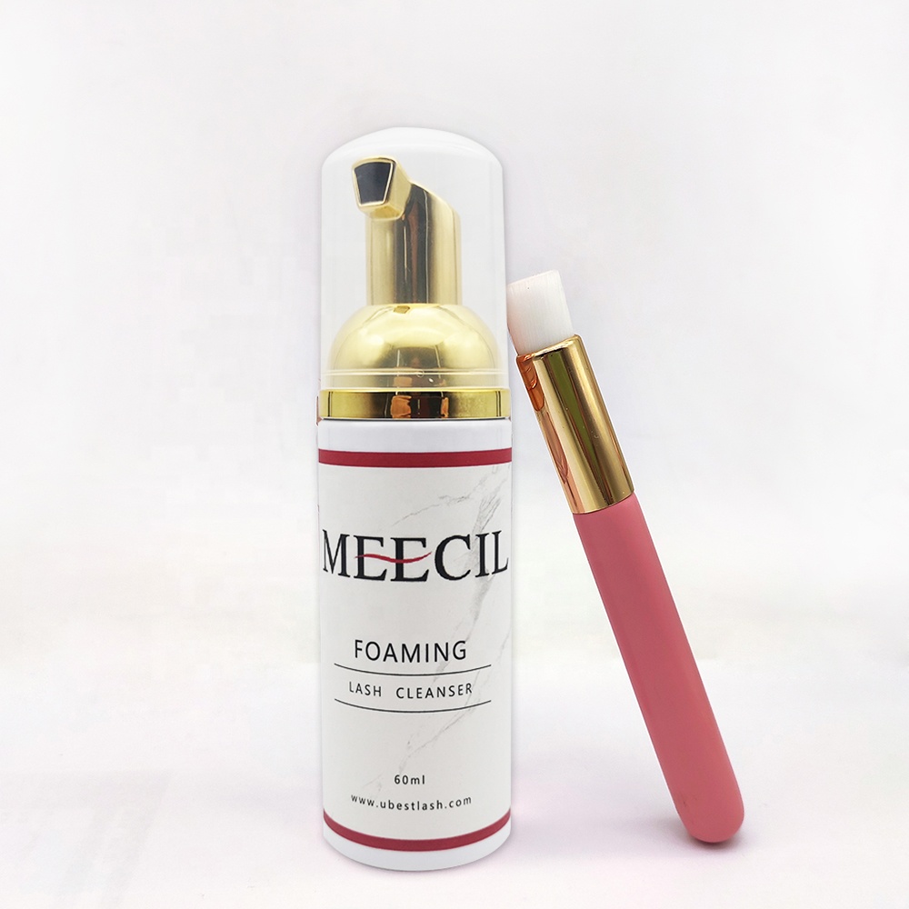 MeecilHigh, высокое качество, частная торговая марка, пенный шампунь для ресниц, глубокое очищение масла, средство для удаления подводки для глаз, средство для очистки ресниц с чистящей щеткой