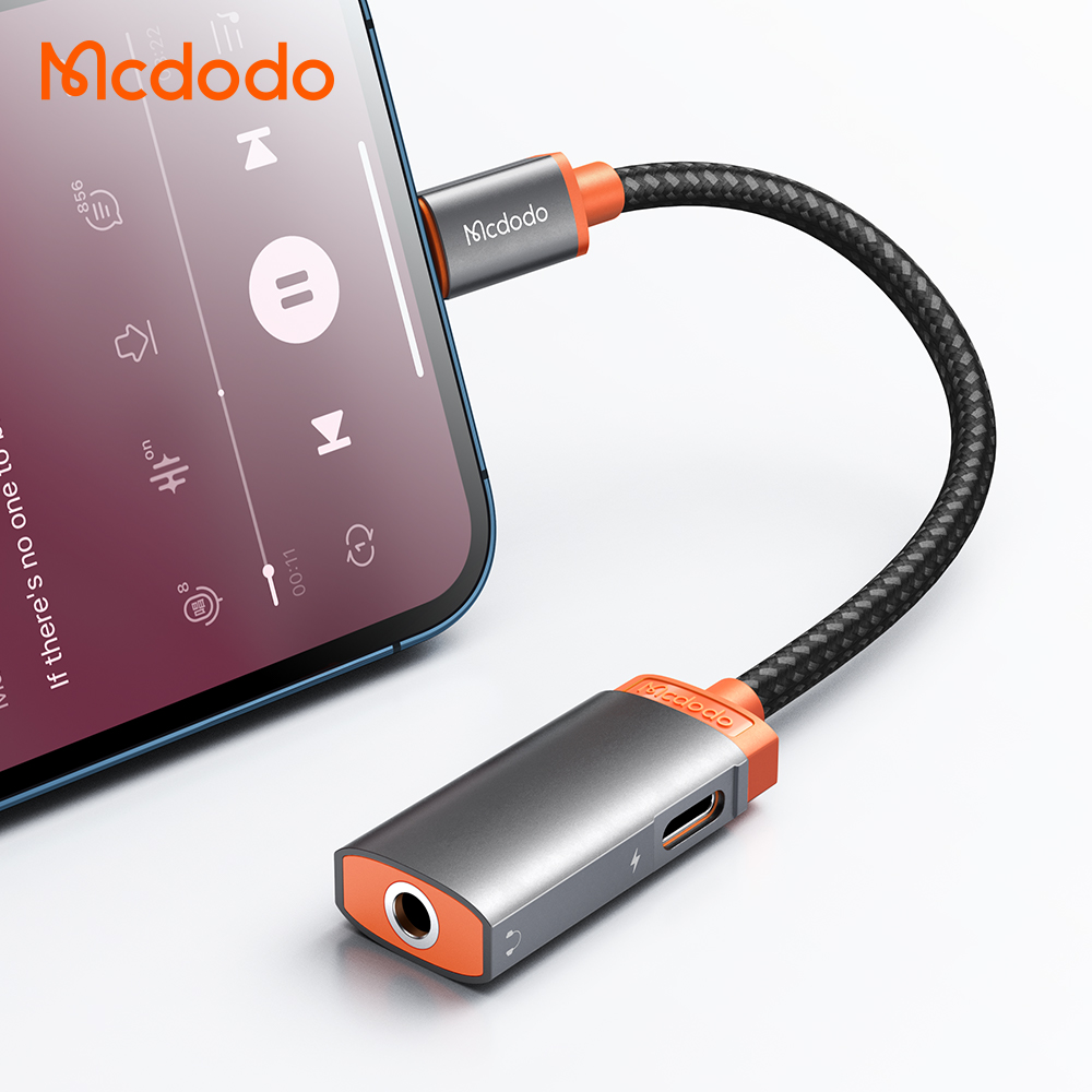 Mcdodo алюминиевый сплав Lighting ning 8pin к DC 3.5mm наушники и свет ning AUX аудио зарядный адаптер для iPhone