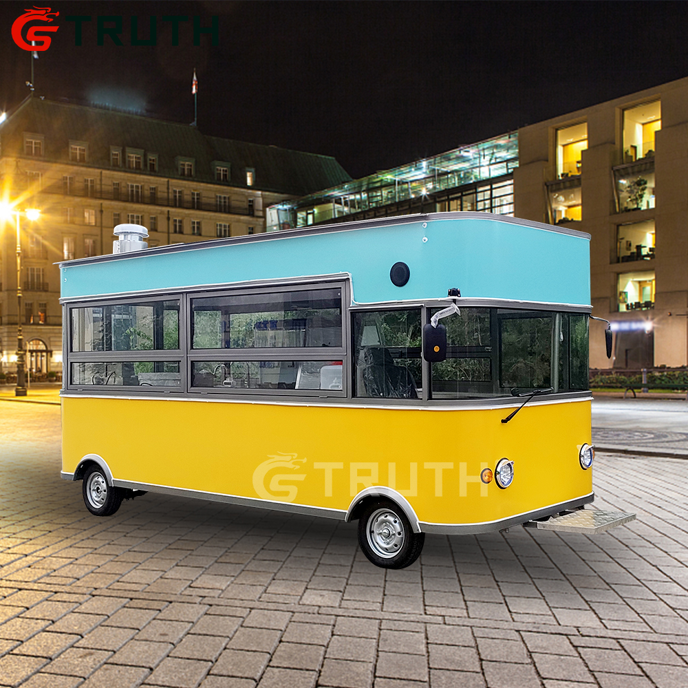 Fast Food Car Fried Ice Cream Snack Machines Bus for Sale