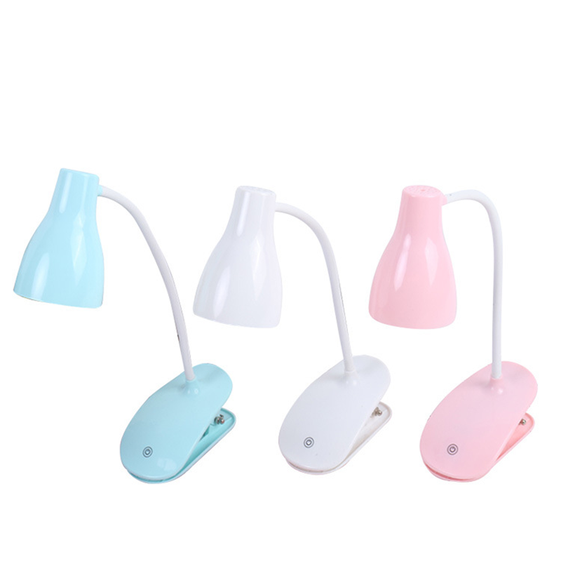 Retro Chargeable Clamp LED Study Desk Lamp Cordless Flexible USB Port Portable Small Nordic Classic Table Lamp for Student Kids