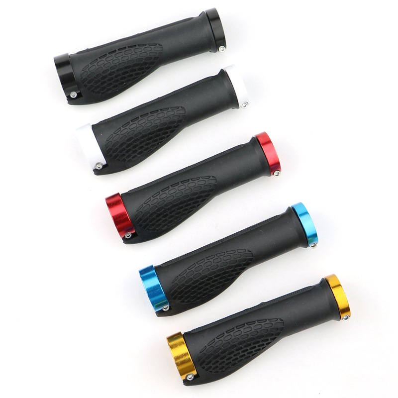 Rubber 22.2mm Handle Grips for Bicycle Lockable Mountain Bike Handle Bar Grips Non-slip Bicycle Handle