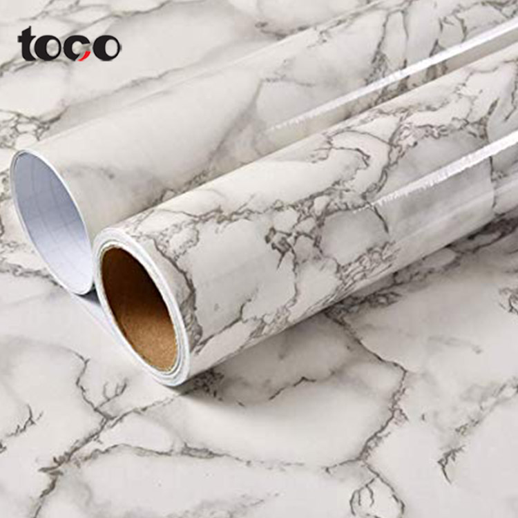 TOCO Furniture Woodgrain Pvc Films Edge Banding Laminate Foil Self Adhesive Mdf Overlay Paper