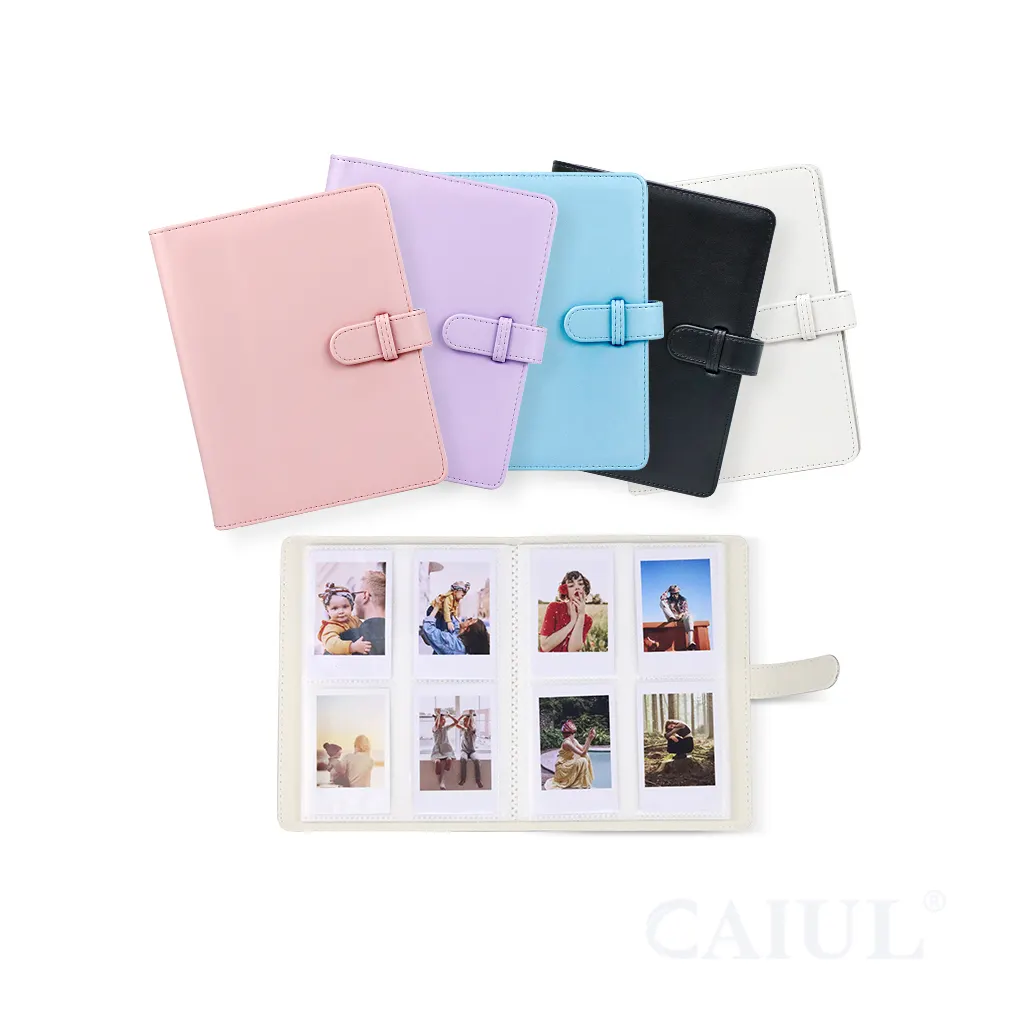 Caiul Kpop 128 Pockets PU Leather Game Card Foto Wedding Book Instax Mini Film Picture Holder Photo Album