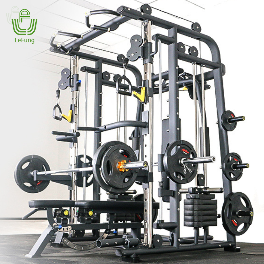 All In One Gym Smith Machine 2023 Professional Multi Functional Weight Lifting Training Smith Machine Power Cage Squat Rack
