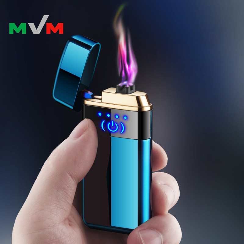 Электрическая Usb-зажигалка MLT236 с двойной дугой, Экологичная плазменная зажигалка с дисплеем батареи, новая версия