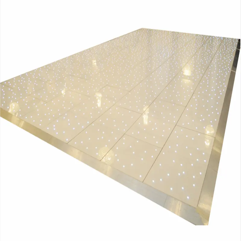Best Price Wedding RGB Illuminated Portable Disco White Starlit LED Dancing Floor With Light