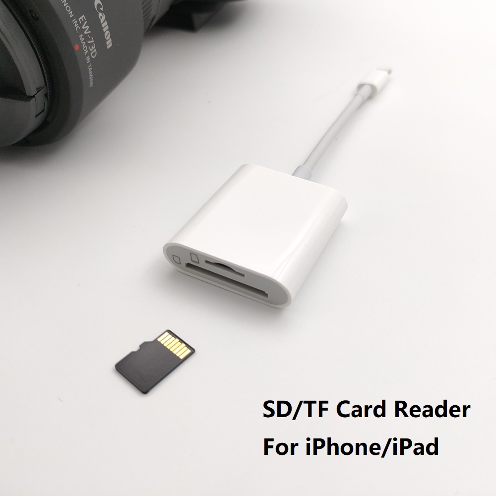 Устройство чтения Sd-карт для камеры iPhone iPad, поддерживает просмотр SD-и TF-карт