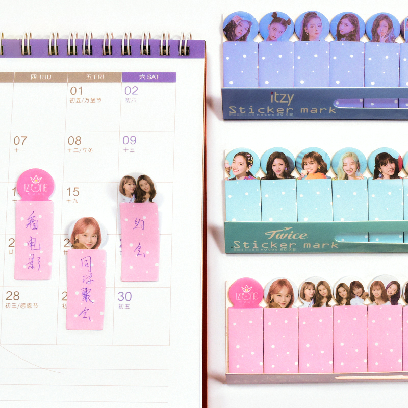 Горячая продажа Kpop Bangtan Boys BL EXO Sticky Note set Красочные маркеры для книг Блокнот