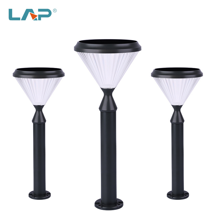 LAP China Manufacturer low price garden waterproof ip65 aluminum led solar pillar light
