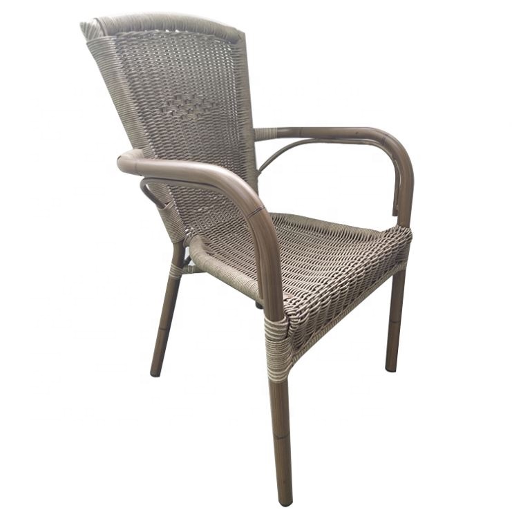 Оптовая продажа дворе патио открытый плетеная Wingback металлическая мебель из ротанга с высокой спинкой, мебель для сада