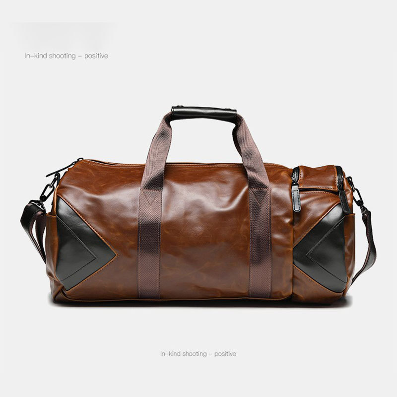 Good Quality Vintage Leather Duffle Large Capacity PU Leather Luggage Cases Fashion Waterproof Travel Bags For Men