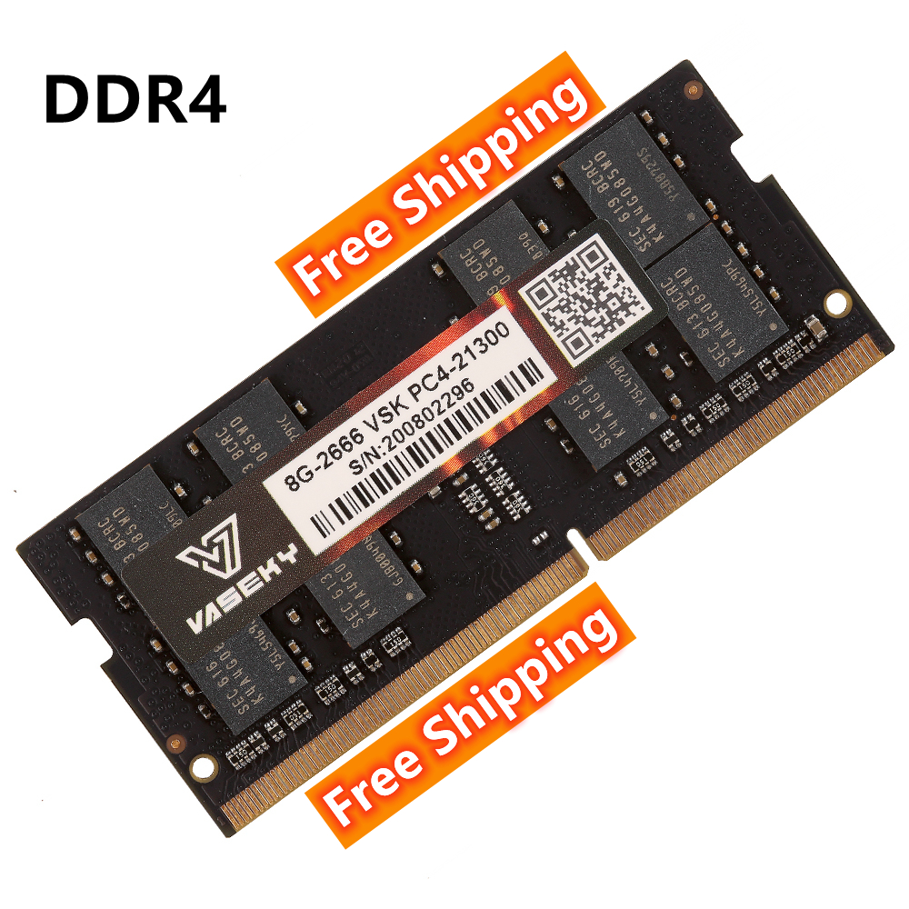 Бесплатная доставка, оперативная память для ноутбука DDR 4, 4 ГБ, 8 ГБ, 16 ГБ, память для ноутбука 2133, 2400 МГц, 2666 МГц, 3200 МГц, Sodimm 4 / 8 / 16 ГБ DDR4 3200
