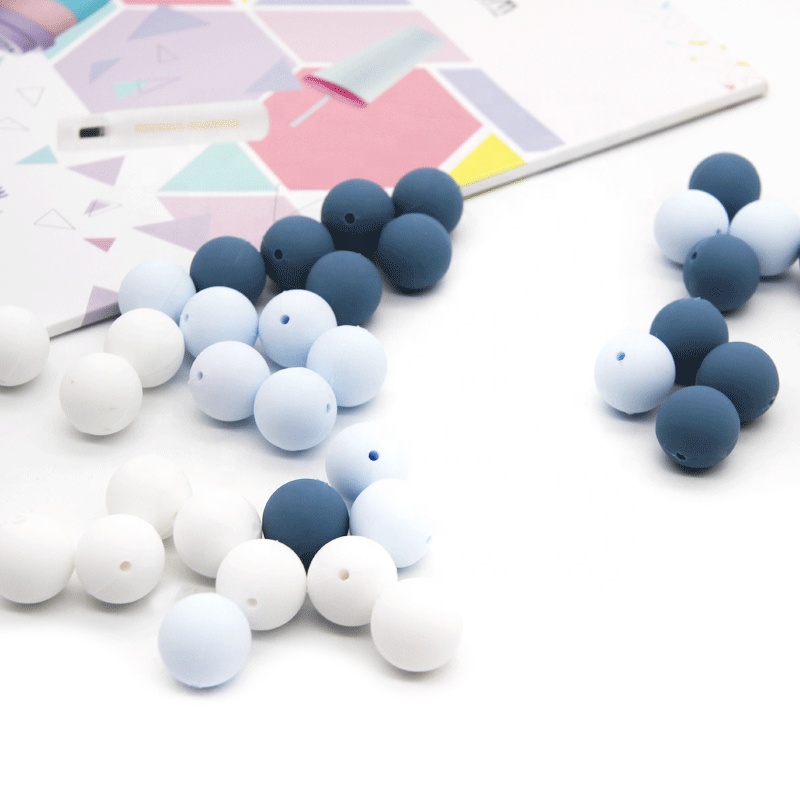 Silicone Bead Teethers Designs 9mm/12mm/15mm/19mm/20mm Silicone Bracelet Bead Mickey BPA Free Non-Toxic Silicone Bead Teethers