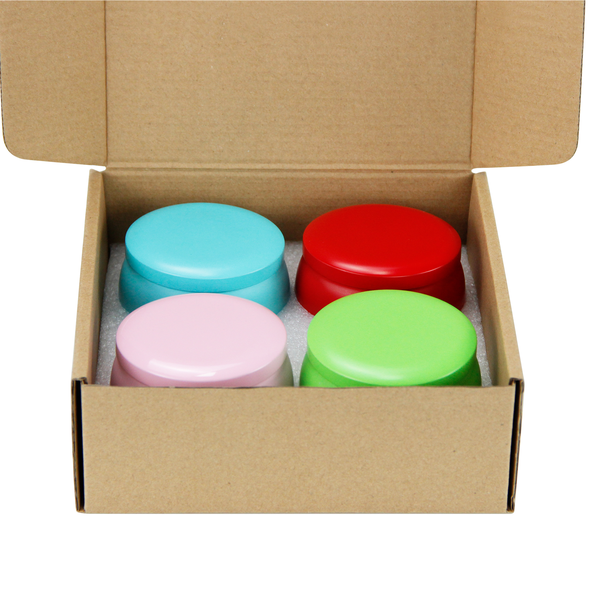 Factory Whosale 4oz Round Matte Metal Tin Aluminium Candle Jar Soy Wax Scented Tin Box With Lid