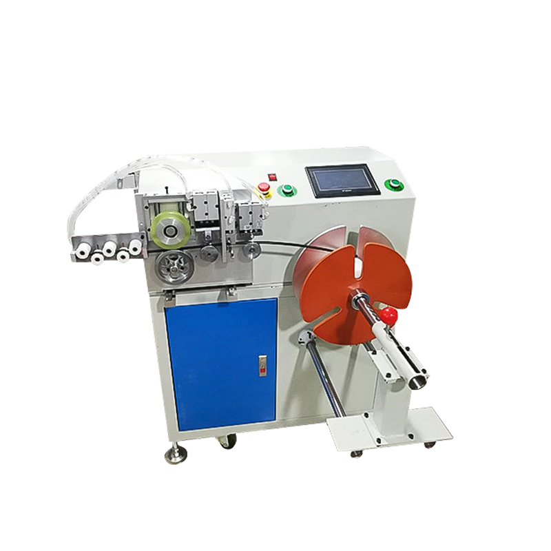 Factory Wire Reel Winding Machine Mirco Coil Tie Automatic Meansuring Cutting Rolling Cable Rewinding Machine English Version