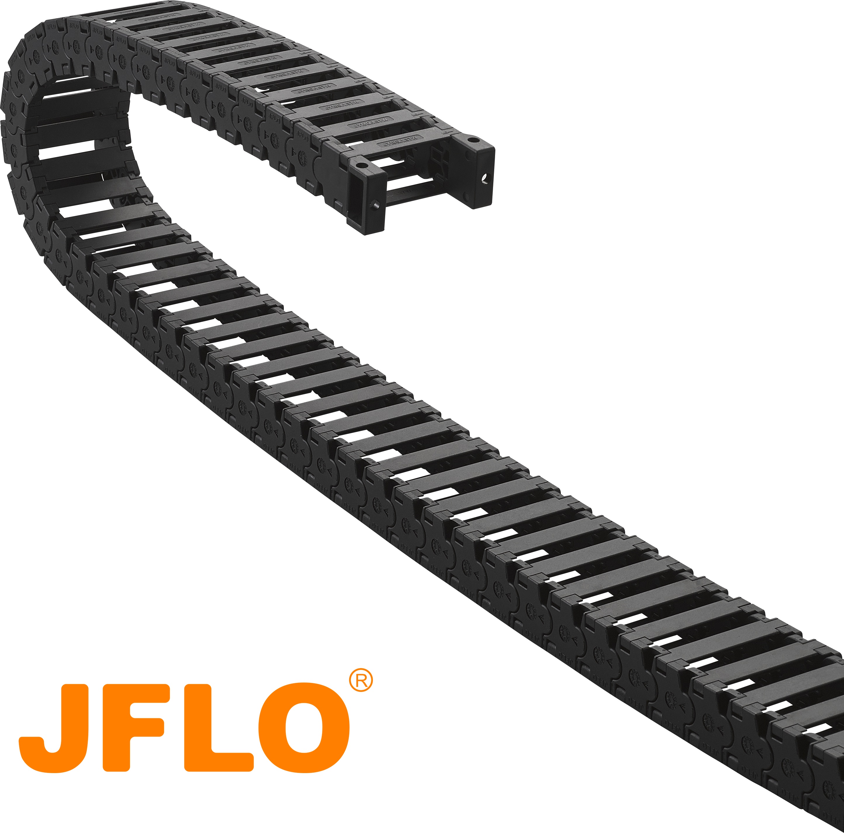 JFLO, JY серия JY18Q, малошумный тип, Пыленепроницаемая кабельная опорная цепь, Высота 18 мм