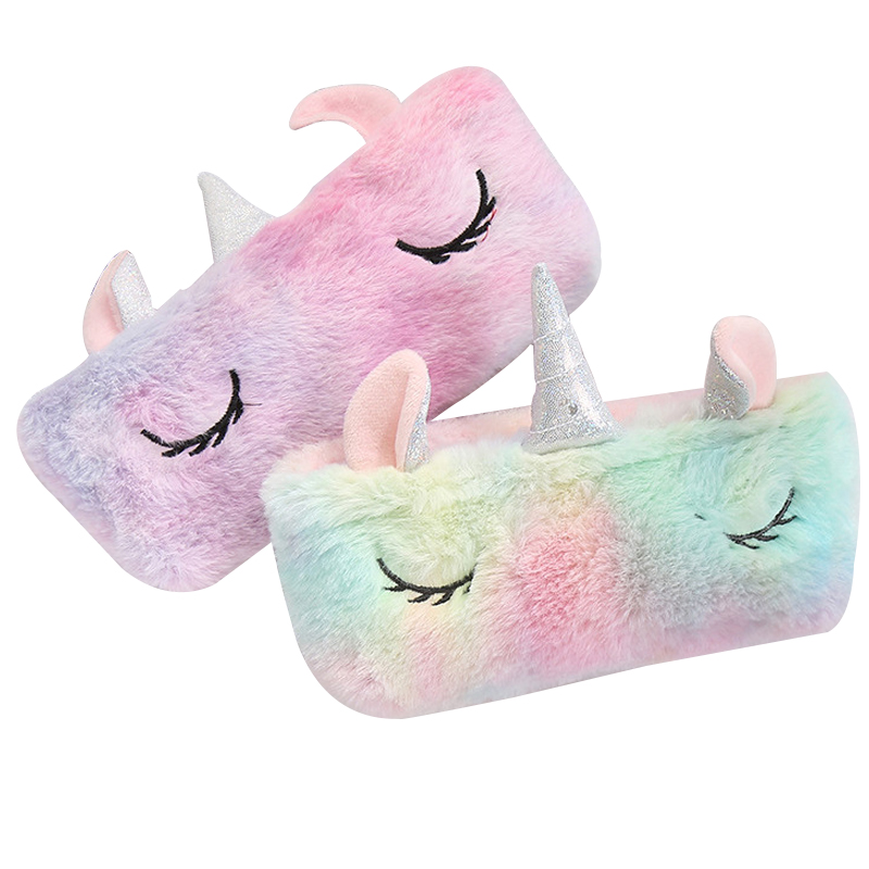 2021 Top Sales Multifunction School Cute Plush Unicorn Pencil Bag Stationery For Children