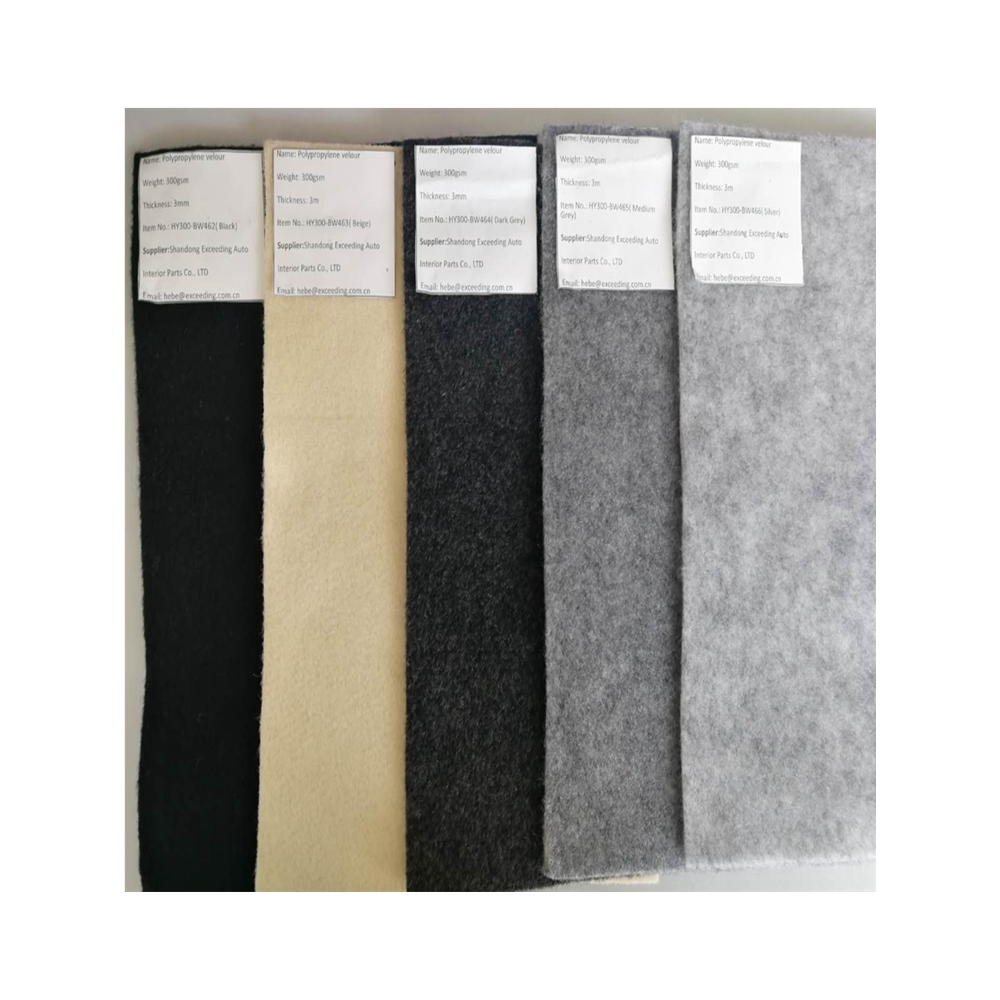 3mm thickness black color 4 way stretch van interior velour carpet lining for camper van conversion