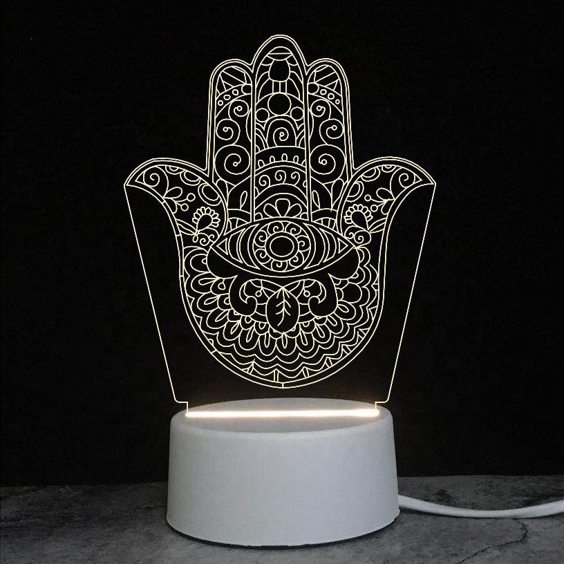 3D Anime Lamp Promotion Birthday Gift LED Lamp Halloween Illusion 3D Night Light Single Color Warm Light