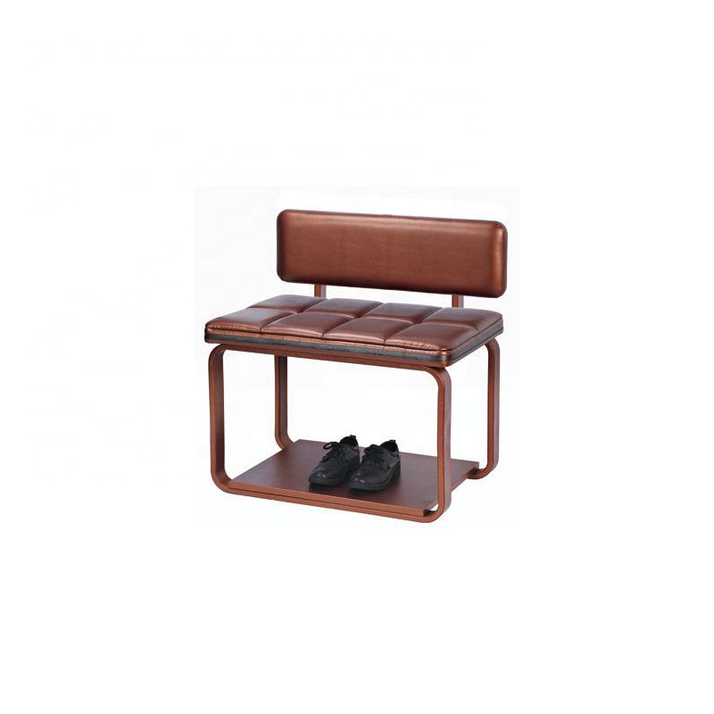 Hotel metal material double-layer multifunctional luggage rack