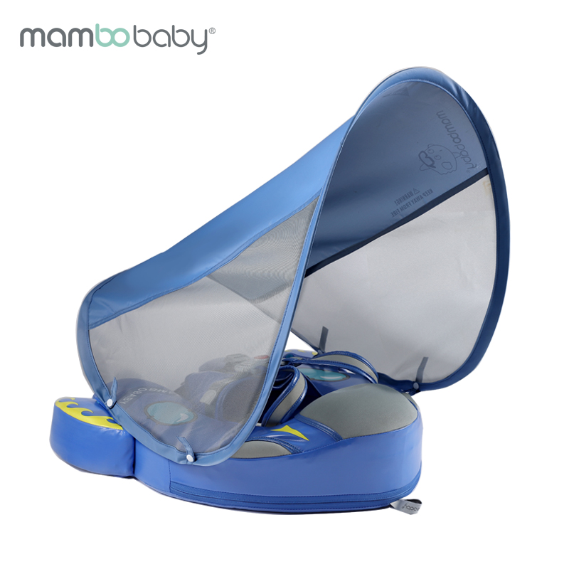 Детский Плавающий поплавок Mambobaby с навесом, крепкий плавательный круг, безопасный, не надувается, для тренировок, для бассейна