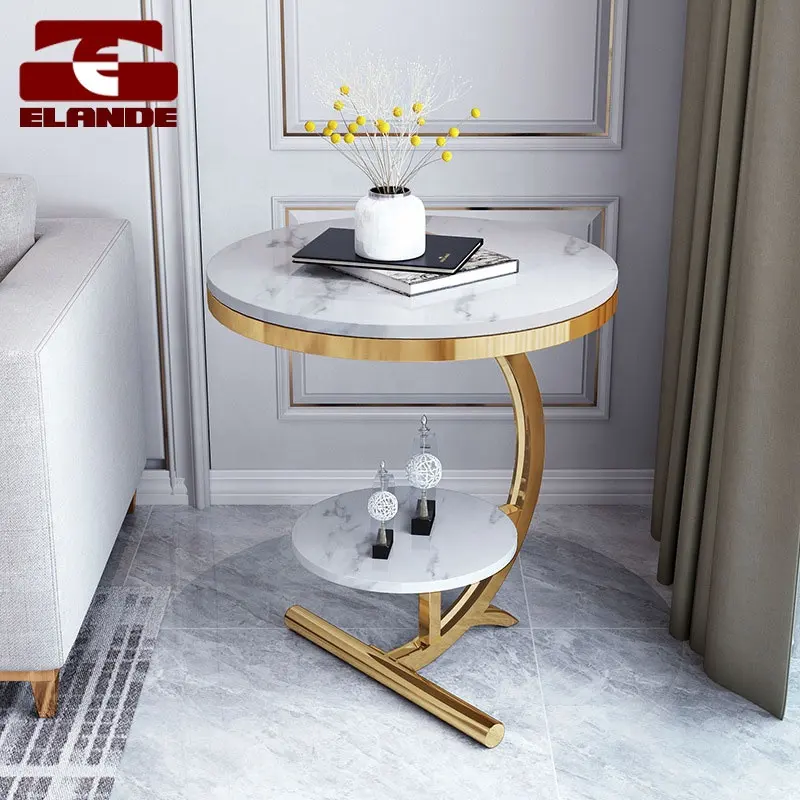 Wholesale sofa small coffee table simple small round table living room flower stand