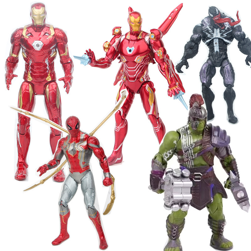 DL2296 2025Anime Action Figure SpiderMan Pvc Toy Bright Light Joint Movable Ornaments Figurine Hand Office Model
