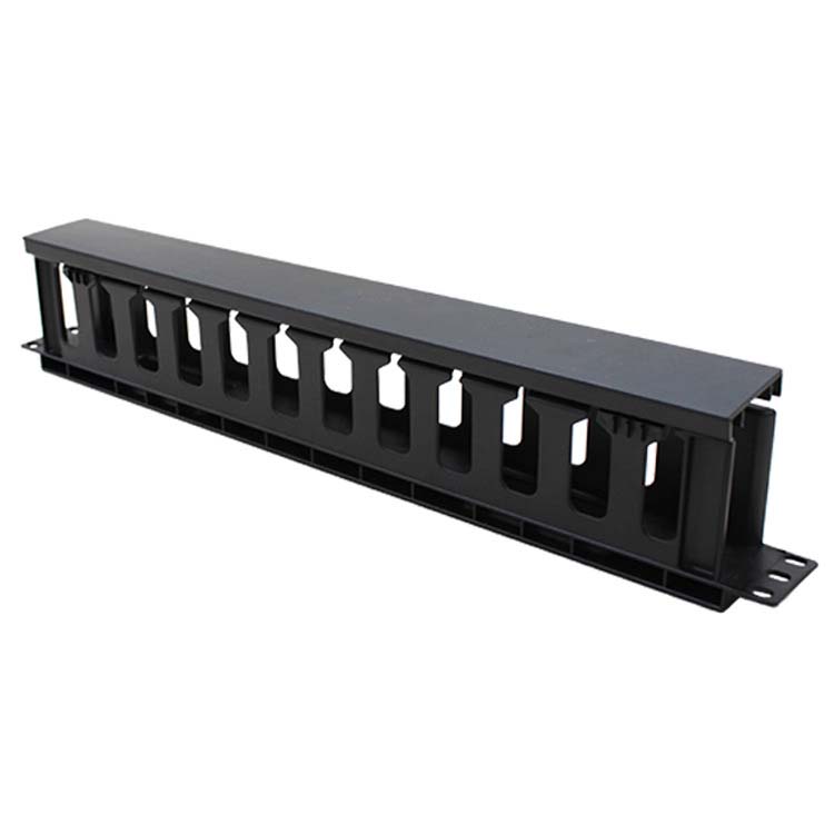 High-quality 1U plastic cable management rack, 12-speed, 24-port cable management rack, engineering grade 19 inches