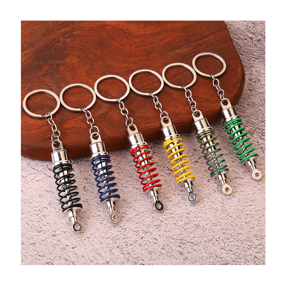 Creative Metal Shock Absorber Keychain for Car Modification Personalized Auto Parts Gift