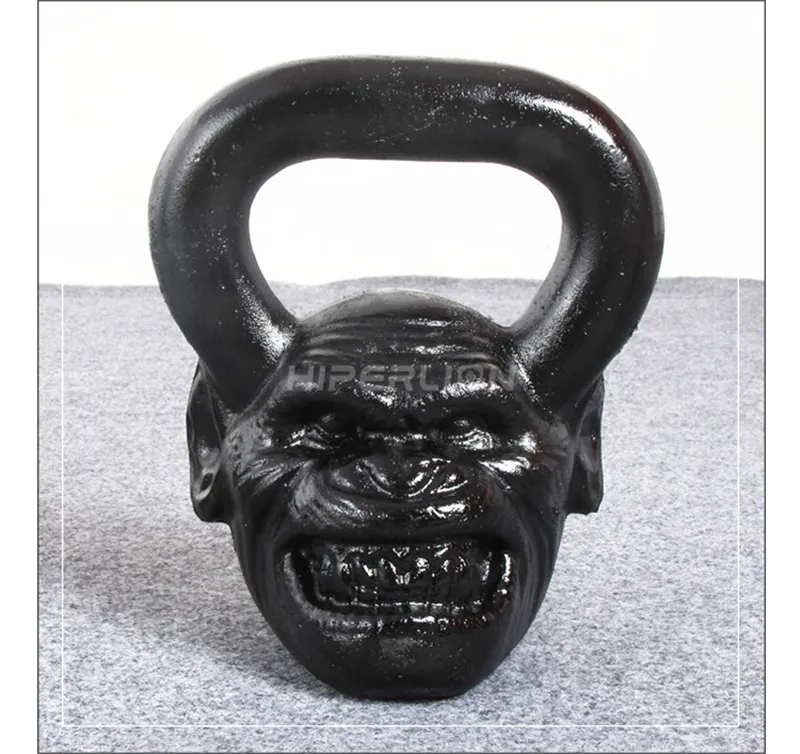 New Design Cast Iron Animal Gym Monkey Head Gorilla Kettlebell