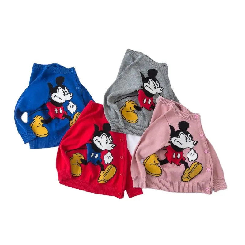 HOT Mickey Cartoon Mouse Embroidered Boy Cotton Sweater Boy's Sweaters