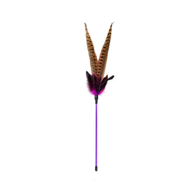 Pheasant Tail Turkey Long Rod Feather Funny Cat Stick Cat Teaser Cat Toy