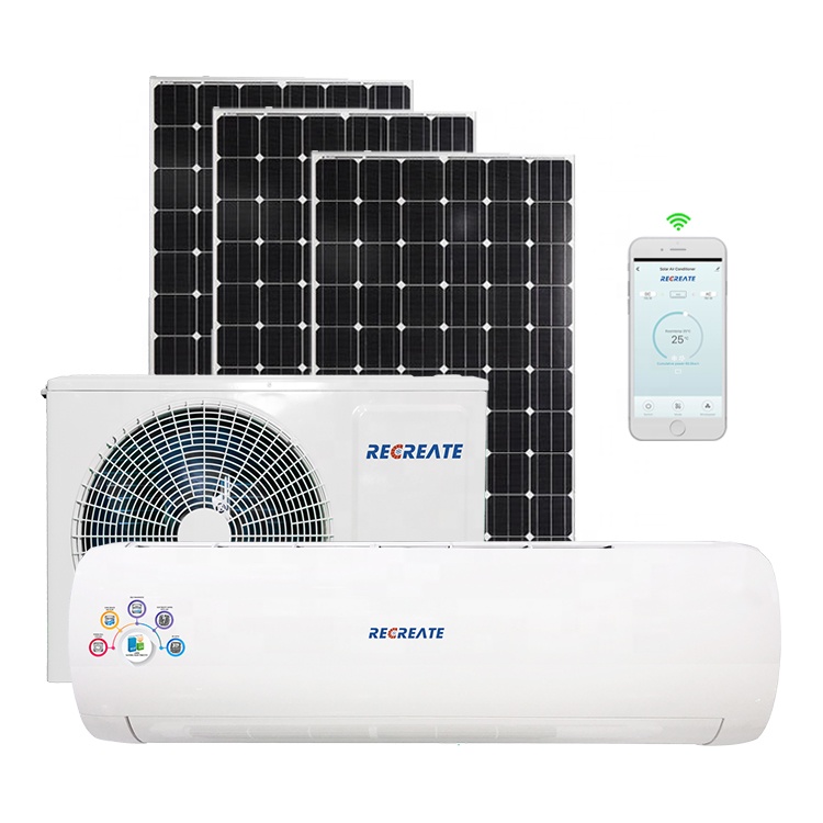 Solar Energy Airconditioner Wall Split Air Conditioner 12000btu 1T Rapid Cooling With Mobile Phone Control For Home Use