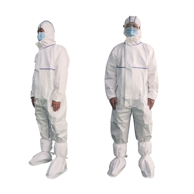Guardwear White Hooded Disposable PPE Industrial Cleaning Full Body Protection Disposable Safety Coverall