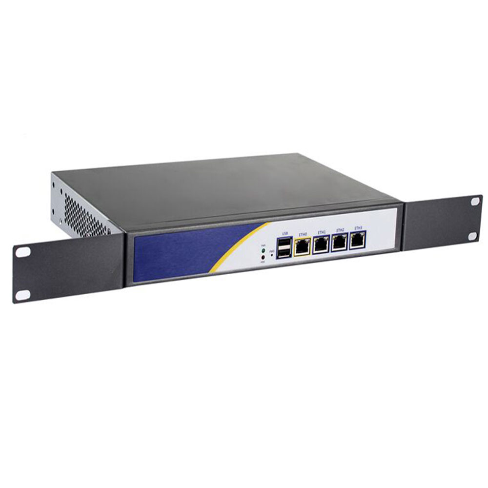 Безвентиляторный pfSense брандмауэр, мини-роутер, четырехъядерный J1900 4 Nic гигабитный Ethernet компьютерный сетевой аппарат, ОЗУ 4 Гб, SSD 64 ГБ