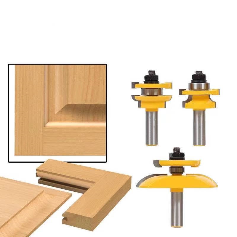 Фреза для резьбы по дереву, фреза tenon, хвостовик 1/2, набор из 3 предметов