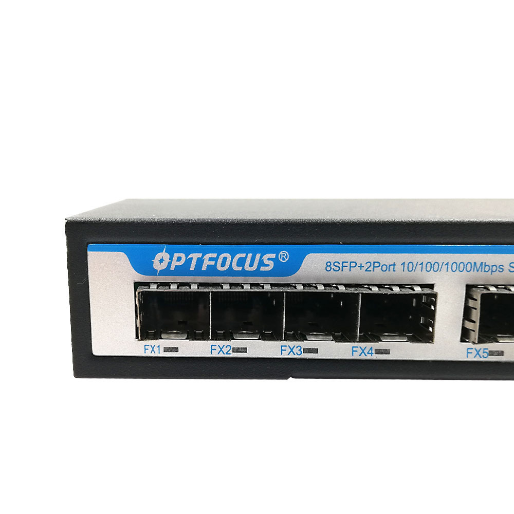 Настенный Gigabit Lay 2 2 порта 1000 м + 8 портов SFP волоконный переключатель