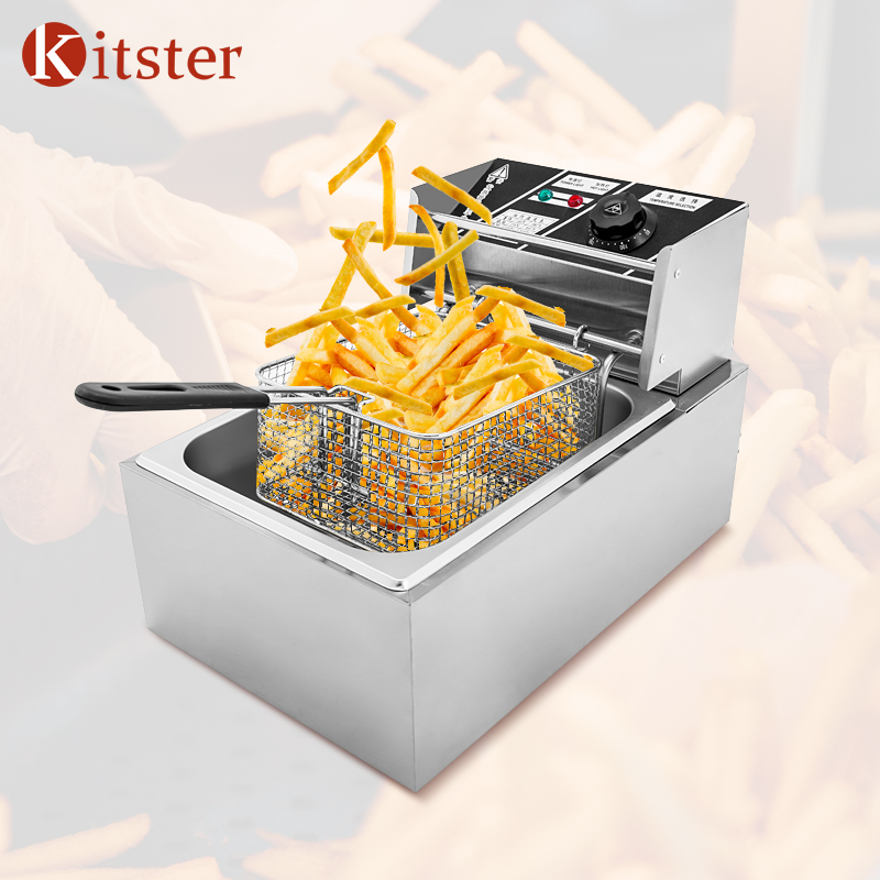 Коммерческие Broaster простой Фрай Банан Фрукты делая крученые чипсы партия фритюрница машина маленькая корзина Набор для продажи